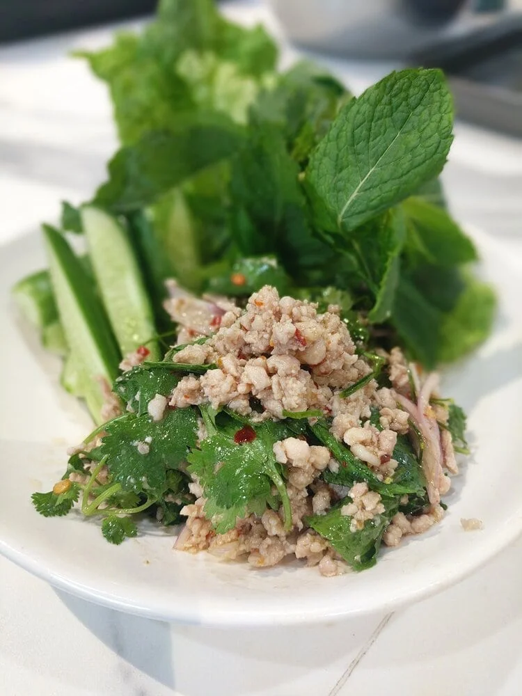 Chicken and Herbs Larb Salad