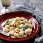 Potato Gnocchi with Gorgonzola, walnuts and sage sauce